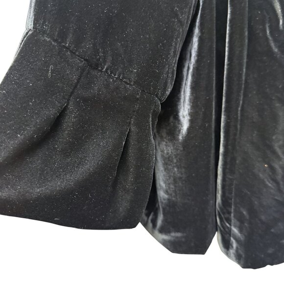 Lane Bryant Velvet Swing Jacket Plus Size 26 Black Evening Blazer 3/4 Sleeve - Picture 9 of 10